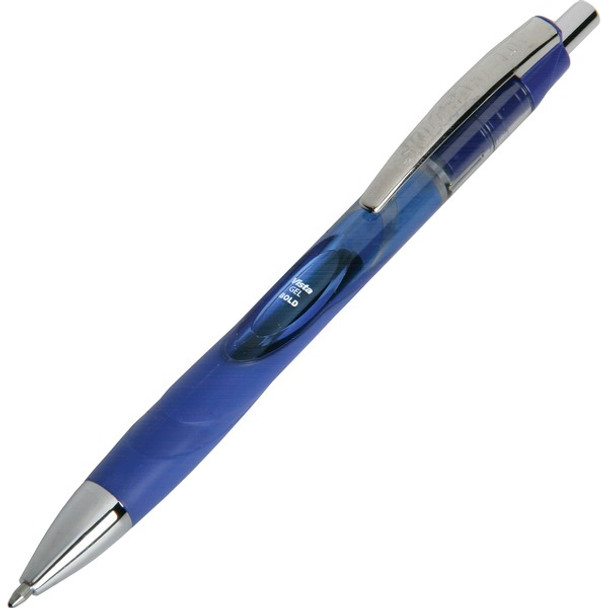 AbilityOne  SKILCRAFT Vista Gel Ink Pen - Bold Pen Point - Retractable - Blue Gel-based Ink - Blue Barrel - 1 Dozen