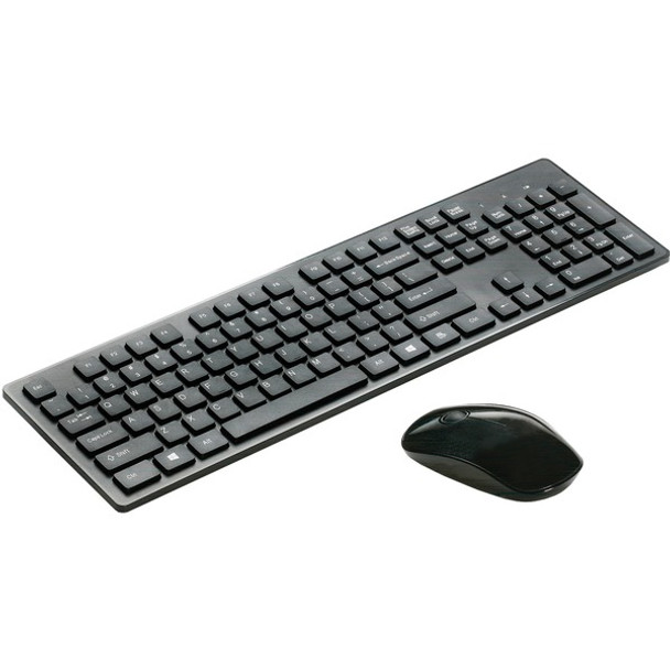 AbilityOne  SKILCRAFT Wireless Keyboard & Mouse Combo - USB Wireless RF - Black - USB Wireless RF Mouse - Black - Symmetrical - AAA, AA - Compatible with PC - 1 Pack