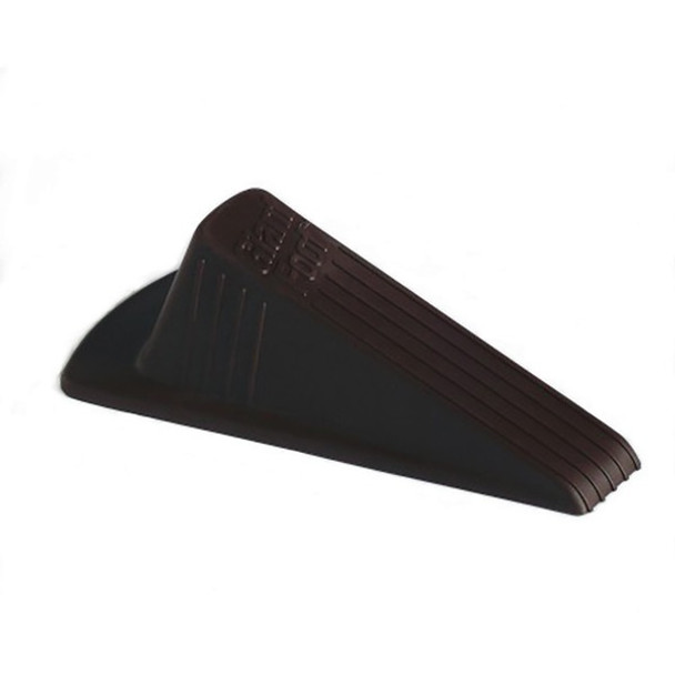 AbilityOne  SKILCRAFT Wedge-Style Doorstop - Non-slip, Heavy Duty, Impact Resistant - Vulcanized Rubber - 1.3" x 2.3" - Brown