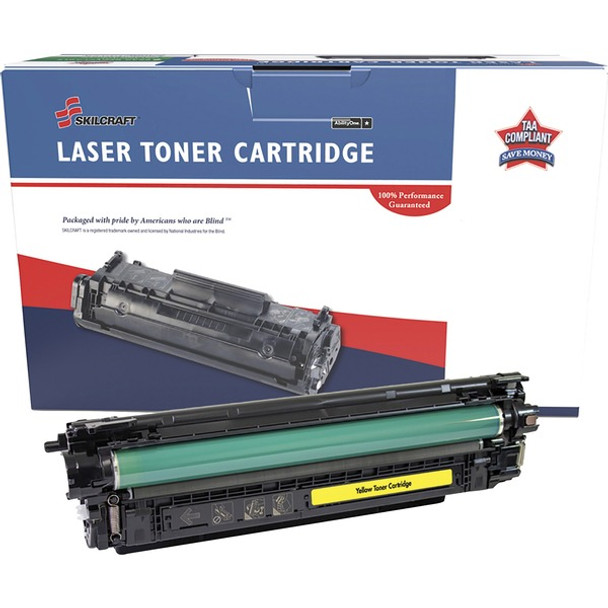 AbilityOne  SKILCRAFT Remanufactured Laser Toner Cartridge - Alternative for HP 655A - Yellow - 1 Each - 10500 Pages