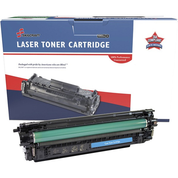 AbilityOne  SKILCRAFT Remanufactured Laser Toner Cartridge - Alternative for HP 655A - Cyan - 1 Each - 10500 Pages