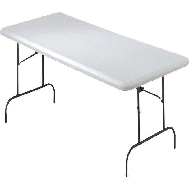 AbilityOne  SKILCRAFT Blow-Molded Folding Table - For - Charcoal Top - Powder Coated Gray Base - Contemporary Style x 60" Table Top Width x 30" Table Top Depth - 29" Height - High-density Polyethylene (HDPE) Top Material - 1 Each - TAA Compliant