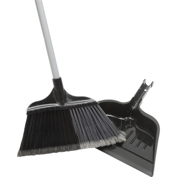 AbilityOne  SKILCRAFT Broom & Dustpan - Fiber Bristle - 46" Handle Length - Steel Handle - 1 Each - Multi