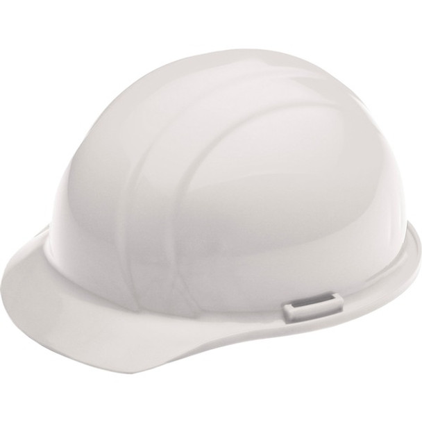 AbilityOne  SKILCRAFT Easy Quick-Slide Cap Safety Helmet - Nylon, Polyethylene - White - Adjustable - 1 Each