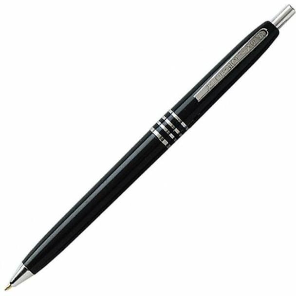 AbilityOne  SKILCRAFT Retractable Ballpoint Pen - Fine Pen Point - Refillable - Retractable - Black - Black Barrel - 1 Dozen