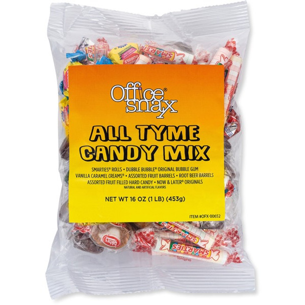 Office Snax All Tyme Mix Assorted Candies - Assorted - Individually Wrapped - 16 oz - 1 Each
