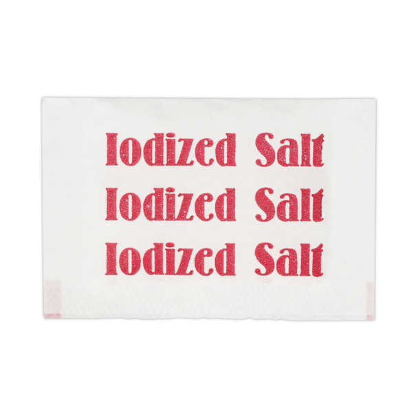 Iodized Salt Packets, 0.75 g Packet, 3,000/Box