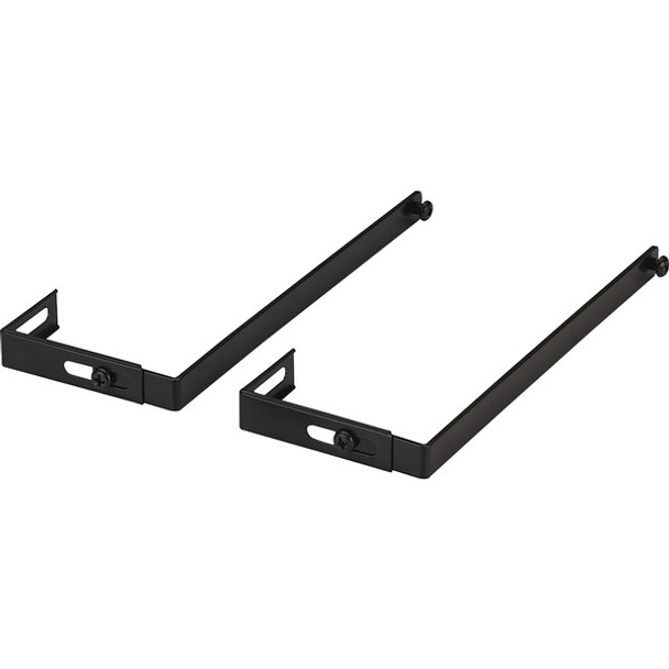 Officemate Adjustable Partition Hangers - 7" Length - Metal - Black - 2 / Pair