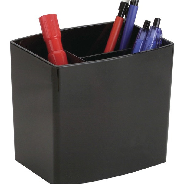 Officemate 2200 Series Large Pencil Cup - 4.5" x 5" x 3.8" x - Plastic - 1 Each - Black