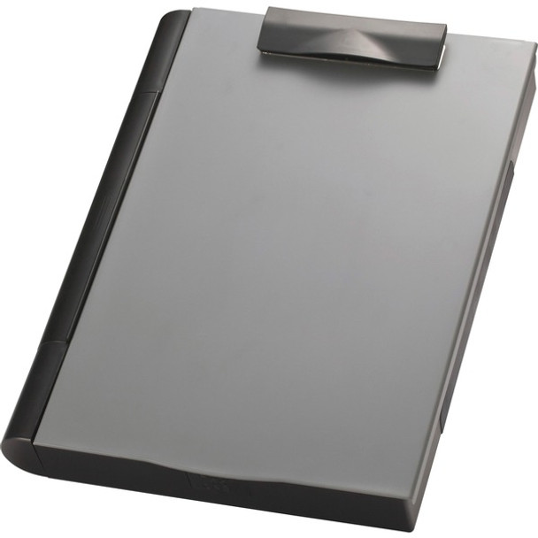 Officemate Double Storage Top-opening Form Holder - 0.75" Clip Capacity - Top Opening - 9" x 12" - Plastic - Gray - 1 Each