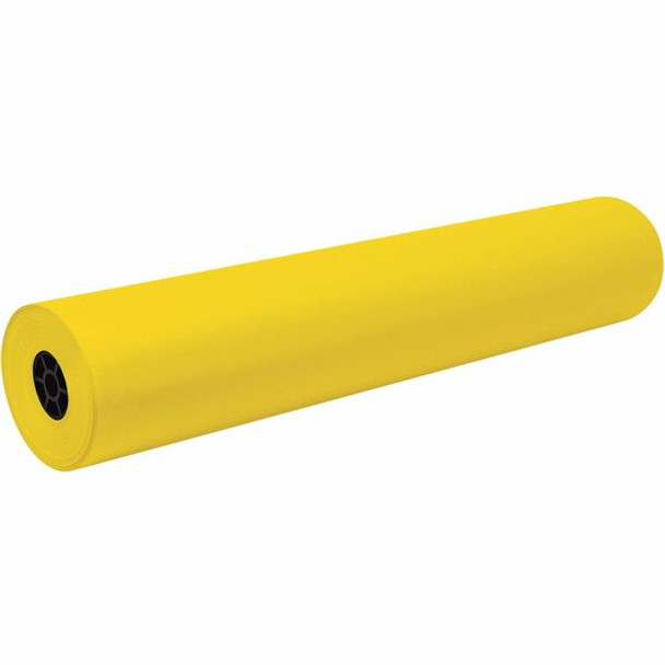 Decorol Flame-Retardant Art Paper Roll - Art, Classroom, Office, Banner, Bulletin Board - 7"Height x 36"Width x 1000 ftLength - 1 / Roll - Yellow - Sulphite