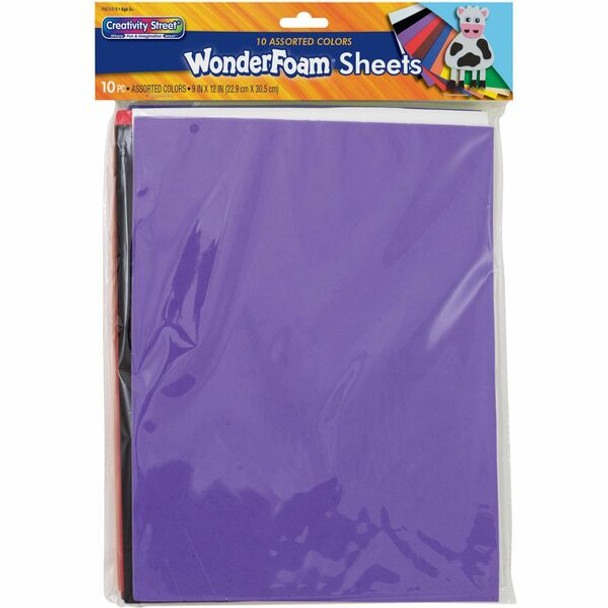 Creativity Street Wonderfoam Sheets - Craft - 12"Height x 9"Width - 1 / Pack - Assorted - Foam
