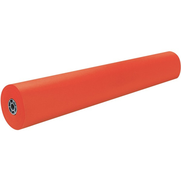 Rainbow Kraft Colored Kraft Duo-Finish Kraft Paper - ClassRoom Project - 36"Width x 1000 ftLength - 1 / Roll - Orange - Kraft