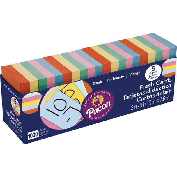 Pacon&reg; Blank Flash Card Dispenser Box - Educational - 1000 / Pack