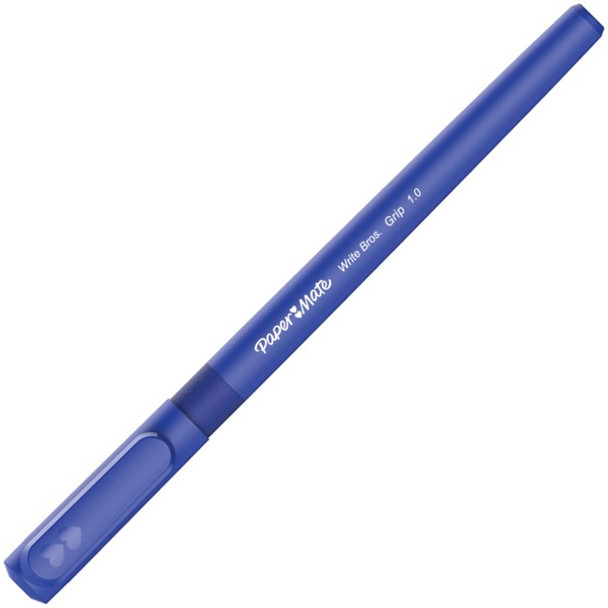 Paper Mate Write Bros. 1.0mm Ballpoint Pen - 1 mm Pen Point Size - Blue - Blue Barrel - 1 Dozen