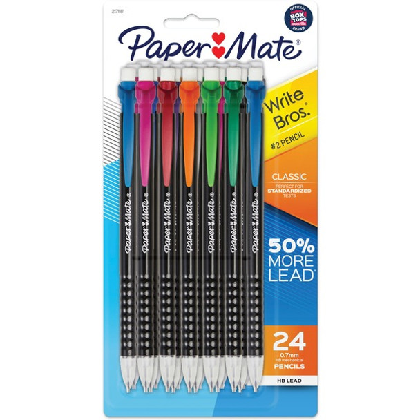 Paper Mate 0.7mm Mechanical Pencils - 0.7 mm Lead Diameter - Assorted Barrel - 24 / Pack