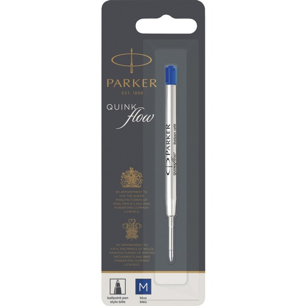 Parker Ballpoint Pen Refill - Medium Point - Blue Ink - 1 Each