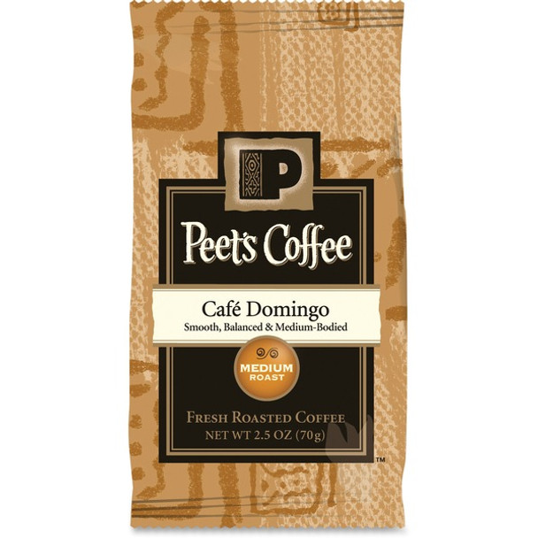 Peet's Coffee&trade; Caf&eacute; Domingo Coffee - Medium - 2.5 oz Per Pack - 18 / Box