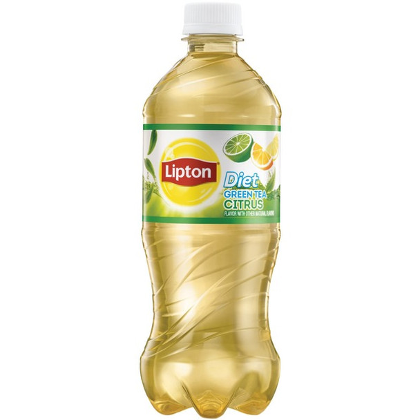 Lipton&reg; Diet Citrus Green Tea Bottle - 20 oz - 24 Bottle - 24 / Carton