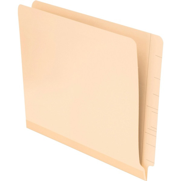 Pendaflex Letter Recycled End Tab File Folder - 8 1/2" x 11" - Poly - Manila - 10% Recycled - 100 / Box