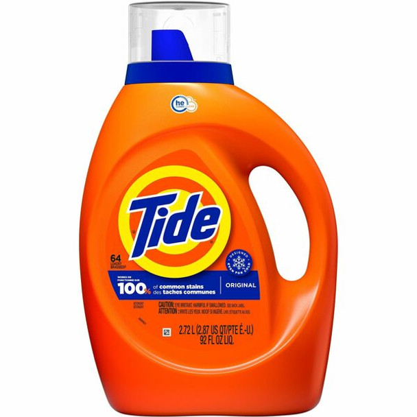 Tide Liquid Laundry Detergent - Concentrate - 92 fl oz (2.9 quart) - Original Scent - 4 / Carton - Blue