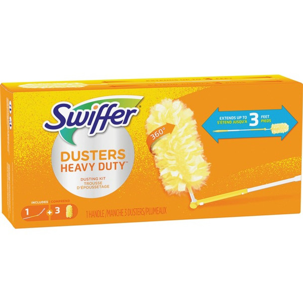 Swiffer 360 Dusters Extender Kit - 36" Handle Length - Plastic Handle - 1 / Kit - White