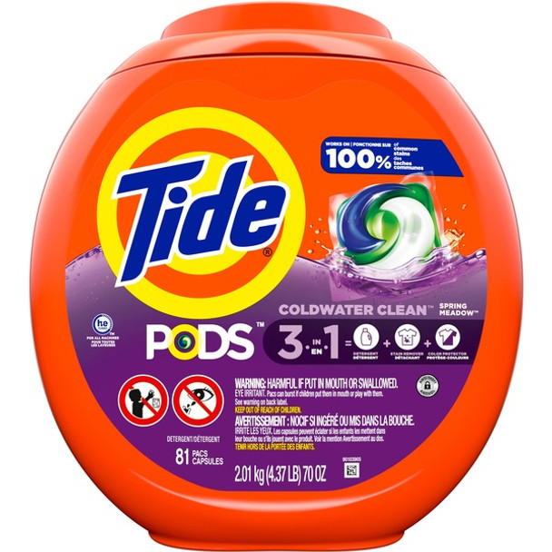 Tide Pods Laundry Detergent Packs - Spring Meadow Scent - 81 / Pack