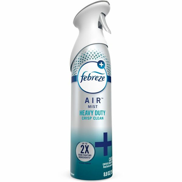 Febreze Air Freshener Spray - Spray - 8.8 fl oz (0.3 quart) - Crisp Clean - 1 Each - Odor Neutralizer, VOC-free, Heavy Duty