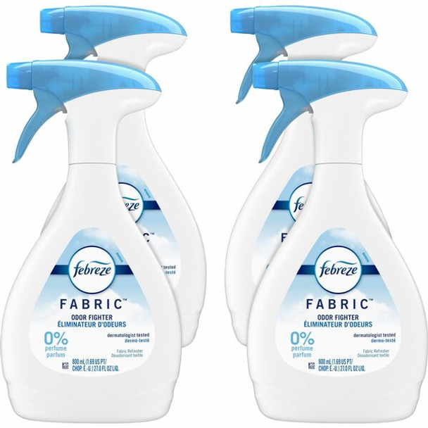 Febreze Free Fabric Refresher - For Fabric, Upholstery, Carpet, Clothing, Bedding - Spray - 27 fl oz (0.8 quart) - 4 / Carton - Scent-free, Deodorize, Easy to Use - Clear