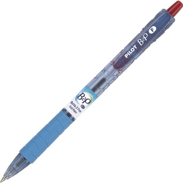 Pilot Bottle to Pen (B2P) B2P Recycled Retractable Ballpoint Pens - Fine Pen Point - 0.7 mm Pen Point Size - Refillable - Retractable - Red Gel-based Ink - Plastic Barrel - 1 Dozen