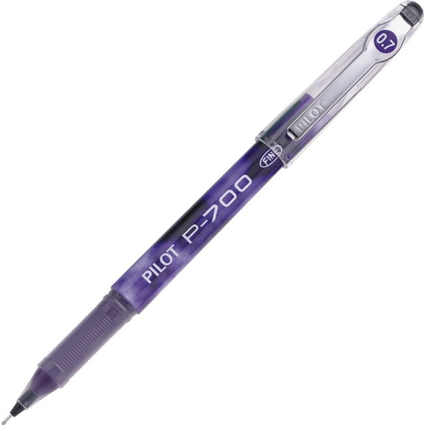 Pilot P700 Fine Point Gel Rollerball Pens - Fine Pen Point - 0.7 mm Pen Point Size - Purple Gel-based Ink - Purple Barrel - 1 Dozen