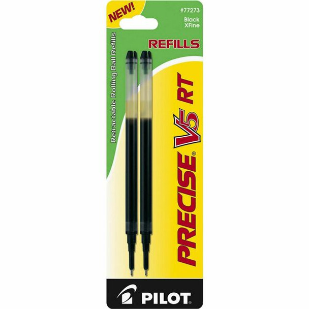 Pilot Precise V5 RT Premium Rolling Ball Pen Refills - 0.50 mm, Extra Fine Point - Black Ink - 2 / Pack