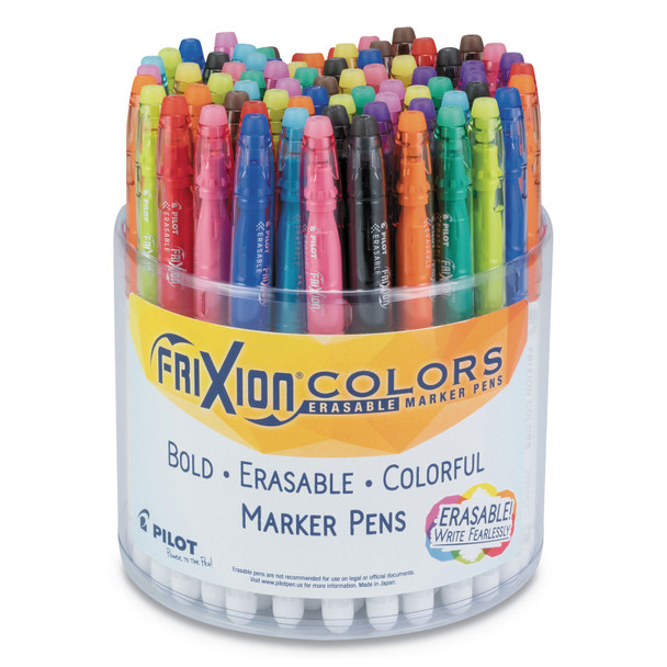 FriXion Colors Erasable Porous Point Pen, Stick, Bold 2.5 mm, 12 Assorted Ink and Barrel Colors, 72/Pack