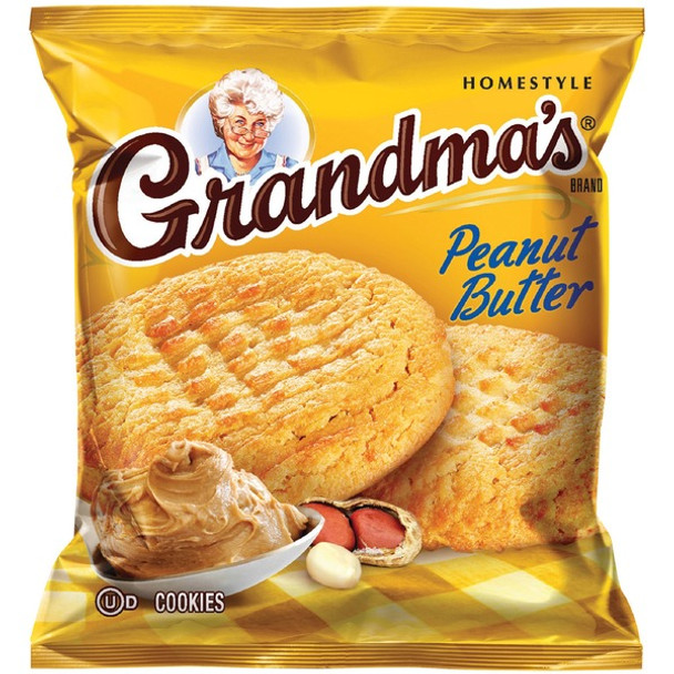 Quaker Oats Grandma's Peanut Butter Cookies - Peanut Butter - 2.88 oz - 60 / Carton