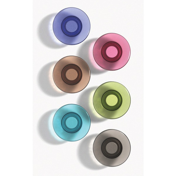 Quartet Glass Board Magnets - 0.5" Diameter - Round - Rounded Edge - 6 / Pack - Assorted