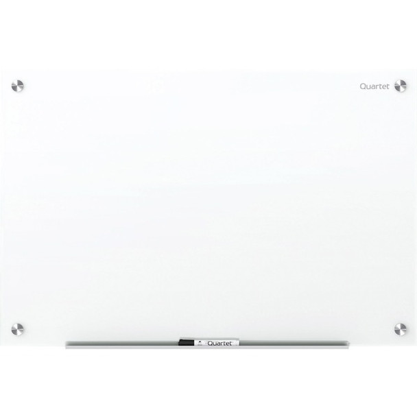 Quartet Magnetic Glass Dry-Erase Board - 72" (6 ft) Width x 48" (4 ft) Height - Brilliance White Tempered Glass Surface - Rectangle - Horizontal/Vertical - Magnetic - 1 Each