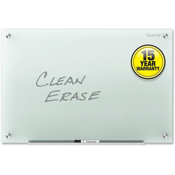 Quartet Infinity Glass Dry-Erase Whiteboard - 36" (3 ft) Width x 24" (2 ft) Height - Frost Tempered Glass Surface - Horizontal/Vertical - 1 Each