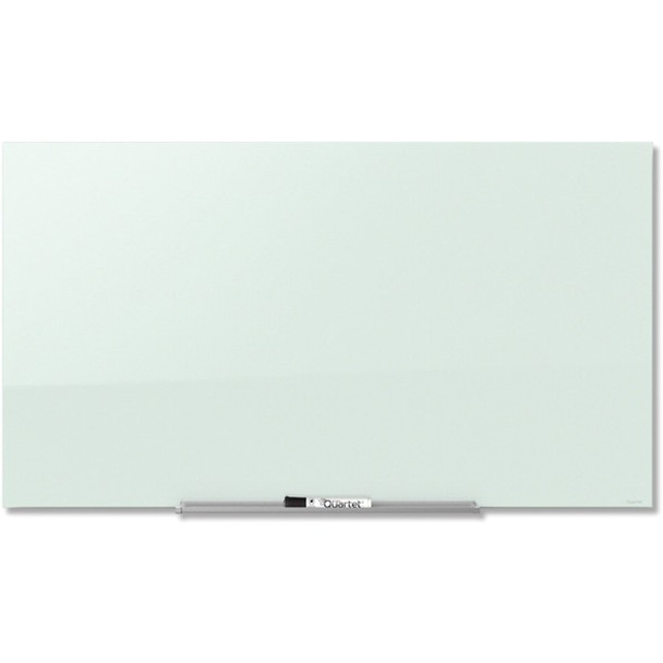 Quartet InvisaMount Magnetic Glass Dry-Erase Board - 39" (3.3 ft) Width x 22" (1.8 ft) Height - White Tempered Glass Surface - Horizontal - Magnetic - Assembly Required - 1 Each