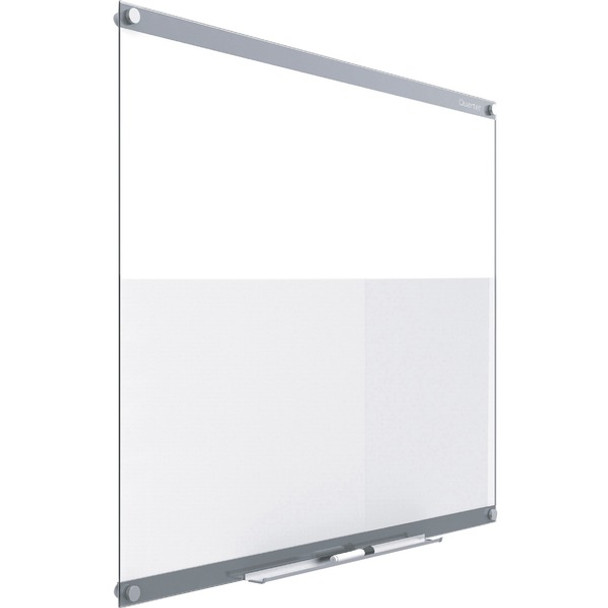 Quartet Infinity Customizable Dry-Erase Board - 36" (3 ft) Width x 24" (2 ft) Height - Clear/White Glass Surface - Rectangle - Horizontal/Vertical - Magnetic - Assembly Required - 1 Each