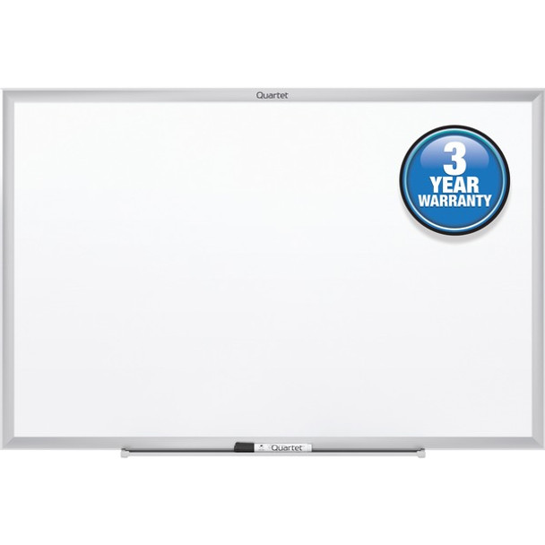 Quartet Classic Whiteboard - 48" (4 ft) Width x 36" (3 ft) Height - White Melamine Surface - Silver Aluminum Frame - Horizontal/Vertical - 1 Each