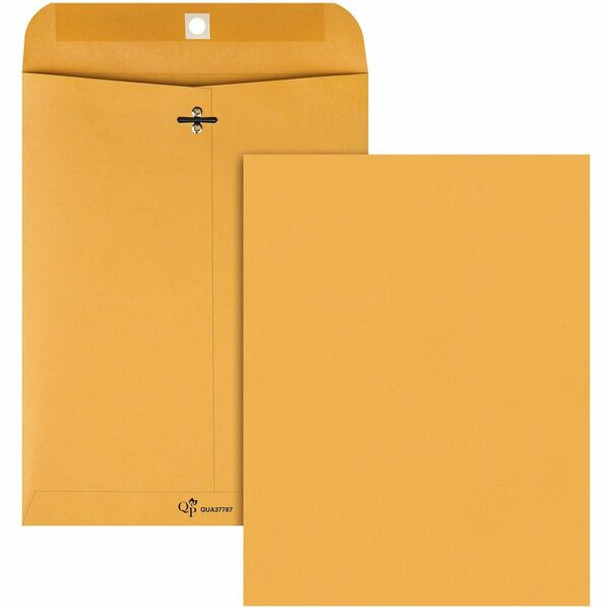 Quality Park 8-3/4 x 11-1/2 Extra Heavy-duty Clasp Envelopes - Clasp - 8 3/4" Width x 11 1/2" Length - 32 lb - Gummed - Kraft - 100 / Box - Cameo