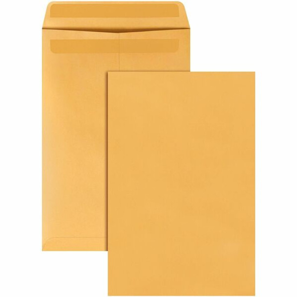 Quality Park 10 x 15 Catalog Envelopes with Self-Seal Closure - Catalog - 10" Width x 15" Length - 28 lb - Self-sealing - Kraft - 250 / Box - Kraft