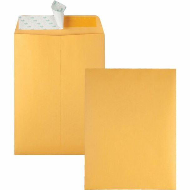 Quality Park 9 x 12 Catalog Envelopes with Redi-Strip&reg; Closure - Catalog - #10 1/2 - 9" Width x 12" Length - 28 lb - Self-sealing - Kraft - 100 / Box - Kraft