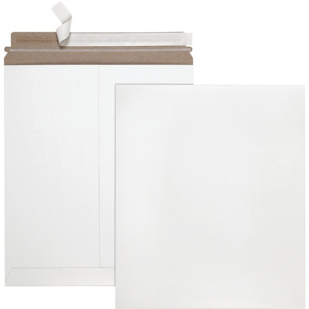 Quality Park Sturdy Fiberboard Photo Mailers - Board - 6" Width x 8" Length - Self-sealing - Fiberboard - 25 / Box - White