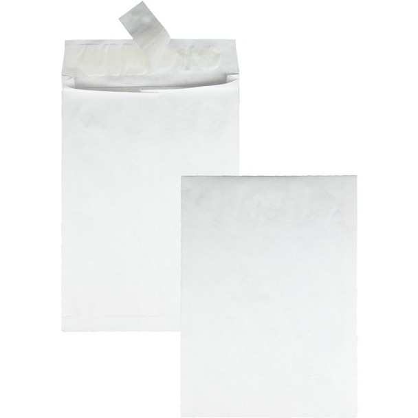 Survivor&reg; 10 x 13 x 1-1/2 DuPont Tyvek Expansion Mailers with Self-Seal Closure - Expansion - 10" Width x 13" Length - 1 1/2" Gusset - 18 lb - Peel & Seal - Tyvek - 100 / Carton - White