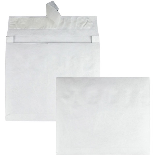 Survivor&reg; 10 x 13 x 2 DuPont Tyvek Expansion Mailers with Self-Seal Closure - Expansion - 10" Width x 13" Length - 2" Gusset - 14 lb - Peel & Seal - Tyvek - 100 / Carton - White