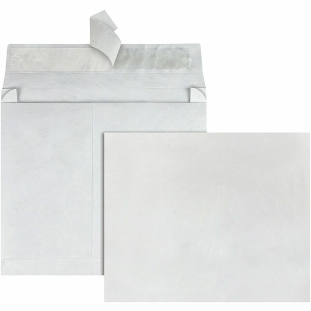 Survivor&reg; 10 x 15 x 2 DuPont Tyvek Expansion Envelopes with Self-Seal Closure - Expansion - 10" Width x 15" Length - 2" Gusset - 14 lb - Peel & Seal - Tyvek - 100 / Carton - White