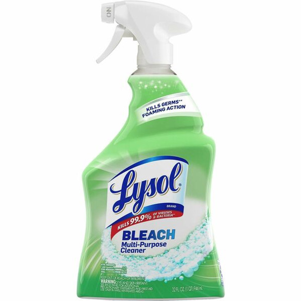 Lysol Multi-Purpose Cleaner with Bleach - For Multipurpose - 32 fl oz (1 quart) - 1 Each - Kill Germs, Disinfectant - White