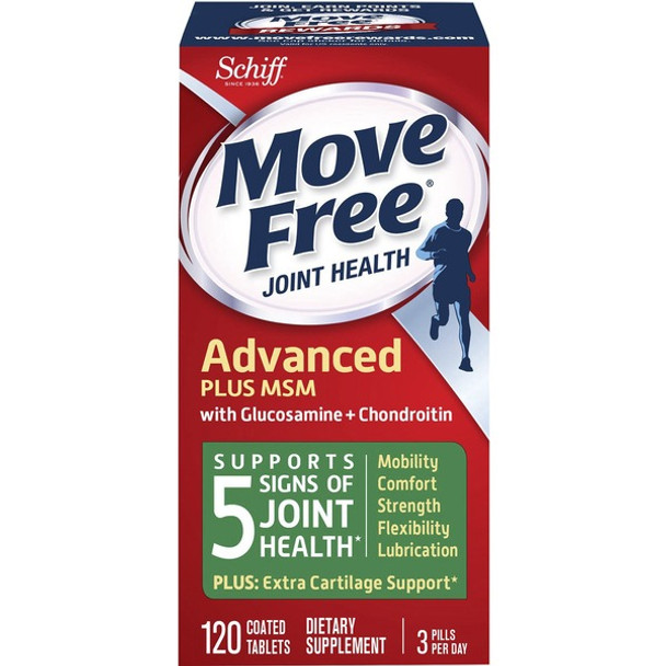Schiff Move Free Advanced+ MSM Tablets - For Joint Pain - 1 Each