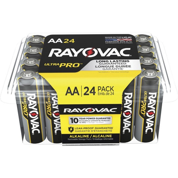 Rayovac Ultra Pro Alkaline AA Battery 24-Packs - For Multipurpose - AA - 1.5 V DC - 12 / Carton